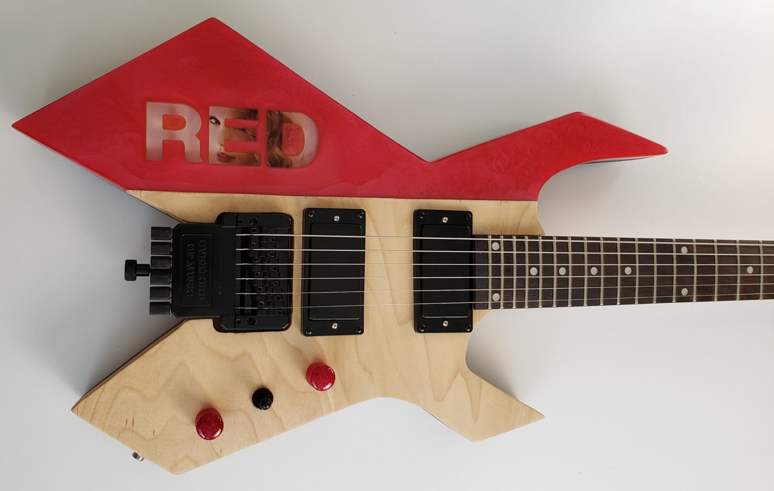 A guitar, Taylor Swift RED style.